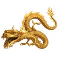 Golden Chinese dragon front Royalty Free Stock Photo