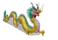 Golden chinese dragon statue Royalty Free Stock Photo