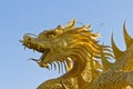 Golden Chinese dragon statue Royalty Free Stock Photo