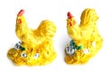 Chinese good luck rooster on white background