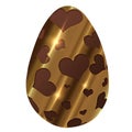Golden Chocolate easter egg Royalty Free Stock Photo