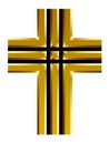 Golden christian cross