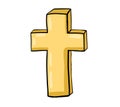 Golden Christian Cross