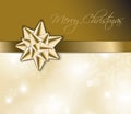 Golden Christmas abstract background - card Royalty Free Stock Photo