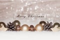 golden Christmas background, card Royalty Free Stock Photo