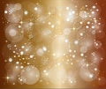 Golden christmas background with stars Royalty Free Stock Photo