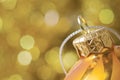 Golden christmas ball Royalty Free Stock Photo