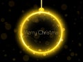 Golden Christmas Ball on Black Background Royalty Free Stock Photo