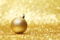 Golden christmas ball Royalty Free Stock Photo