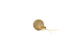 Golden christmas ball, white background Royalty Free Stock Photo