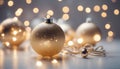 golden christmas balls Art Christmas decorations and holidays sweet on white background Royalty Free Stock Photo