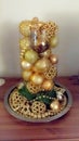 Golden christmas balls Royalty Free Stock Photo