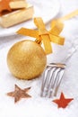 Golden Christmas Bauble Royalty Free Stock Photo