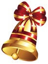 Golden Christmas Bell Royalty Free Stock Photo