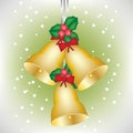 Golden christmas bells Royalty Free Stock Photo