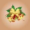 golden christmas bells Royalty Free Stock Photo