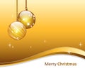 Golden christmas card