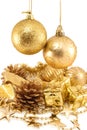 Golden christmas decoration Royalty Free Stock Photo