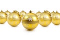 Golden christmas decoration balls Royalty Free Stock Photo