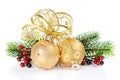 Golden Christmas decoration Royalty Free Stock Photo