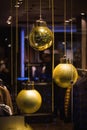 Golden Christmas decoration balls Royalty Free Stock Photo