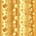 Golden christmas element sseamless pattern