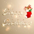 Golden Christmas Holidays Background