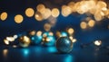 golden christmas lights Abstract Glittering - Blue Glitter With Golden Christmas Lights And Shiny sparkling Background Royalty Free Stock Photo