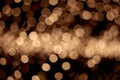 Golden christmas lights background Royalty Free Stock Photo