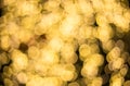 Golden Christmas lights at night, Golden bokeh background