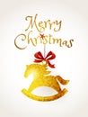 Golden Christmas Toy for New Year`s design. Royalty Free Stock Photo