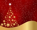 Golden Christmas Tree Royalty Free Stock Photo