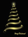 Golden Christmas tree