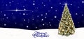 Golden Christmas tree balls banner ,Banner abstract background snow Royalty Free Stock Photo