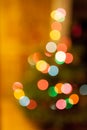 Golden Christmas Tree Blur