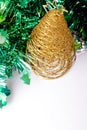 Golden Christmas tree decoration Royalty Free Stock Photo