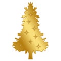 Golden Christmas Tree Decoration Royalty Free Stock Photo