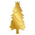 Golden Christmas Tree Decoration Royalty Free Stock Photo