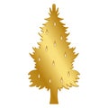 Golden Christmas Tree Decoration Royalty Free Stock Photo