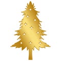Golden Christmas Tree Decoration Royalty Free Stock Photo