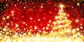 Golden Christmas Tree Royalty Free Stock Photo