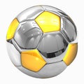 golden chrome football soccer ball