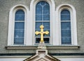 Golden church cross