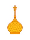 Golden Church Dome isolated. Religion vector illustration