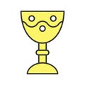 Golden church goblet color icon