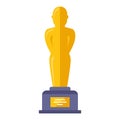 golden cinema figurine. award for the role.