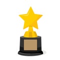 Golden cinema hollywood academy star trophy award Royalty Free Stock Photo