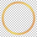 Golden Circle Frame for Certificate, Placard Go Xi Fat Cai, Imlek Moment or other China Related, at Transparent Effect Background Royalty Free Stock Photo