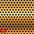 Golden circle metal texture vector background Royalty Free Stock Photo