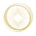 Golden circles and rings. Decoration design element of gold foil gilding texture. Festive background for New Year and